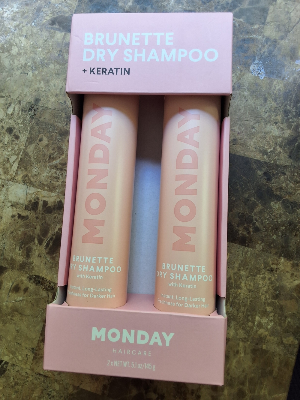 Monday Haircare Brunette Dry Shampoo + Keratin 2 Pack Full Size NIB